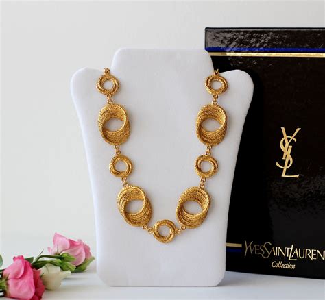 vintage ysl costume jewellery|ysl vintage necklace.